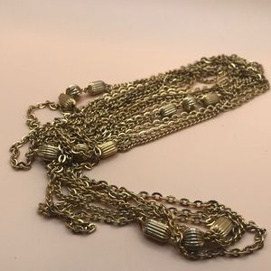Long Gold Coloured Chain with Gold Bead